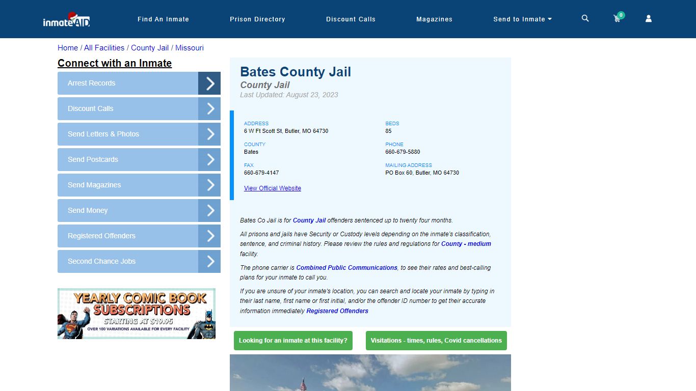Bates County Jail - Inmate Locator - Butler, MO